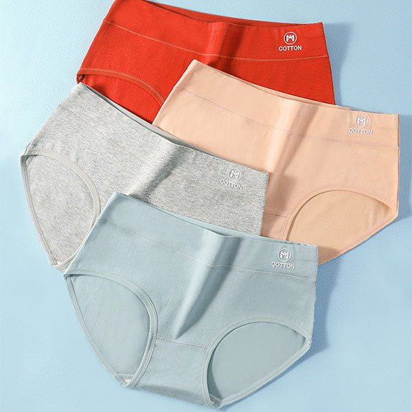 Stylish High Waist Brief Underwear Soft Summer Fabric Elastic Closure Mesh Pattern Underwear - Pink - Shop N Save