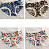 Stylish Animal Print Hipster Panties Soft Breathable Cotton Blend Underwear for Women. Perfect for Summer Fashion - Shop N Save