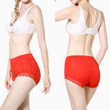 Bold Lace Hipster Underwear Feminine Red Color Breathable and Thin Fabric Perfect for Casual Occasions. Must-have for Women! - Shop N Save