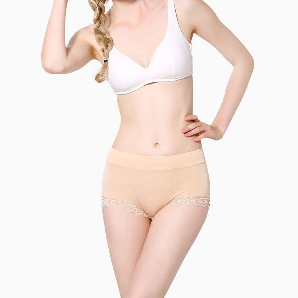 Skin Color Lace Patched Hipster Underwear Breathable &amp; Comfortable Women\'s Innerwear for Casual Occasions - Shop N Save