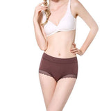 Lace Patched Coffee Color Hipster Underwear Breathable Thin Fabric Normal Fit Women\'s Inner Wear for a Casual Comfortable Look - Shop N Save