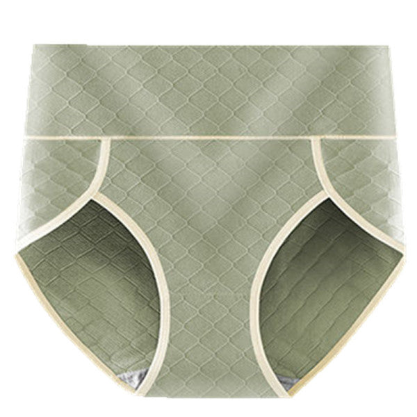 Green Geometric Hipster Soft Cotton Blend Women\'s Underwear with Wide Elastic Waist Fashionable Innerwear for Girls - Shop N Save