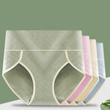 Green Geometric Hipster Soft Cotton Blend Women\'s Underwear with Wide Elastic Waist Fashionable Innerwear for Girls - Shop N Save
