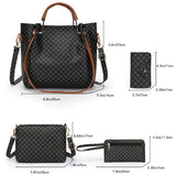 Stylish Double Handle Tote Set - High-Quality, Zipper Closure, 4 Pieces