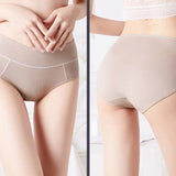 Comfortable and Chic Blue Seamless Slim Fit Cotton Panties Elastic Waist Spandex Blend Women\'s Casual Underwear Lingerie