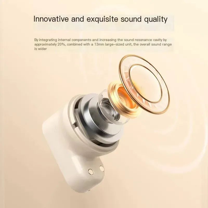Wireless Bluetooth Earphones with Charging Bin Cord, Headphones, Outdoor Sports Headset, Touch Control Headphones, Earbuds (White)