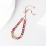 Boho Rainbow Tennis Bracelets For Women Adjustable Women's Bracelet Zircon Jewellry Friend Gift Wholesale Jewery