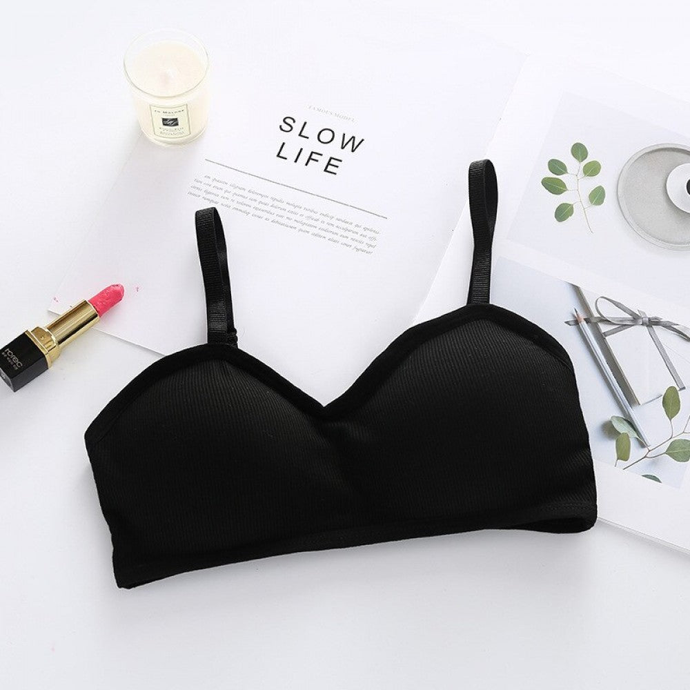 Woman Seamless Bras Vest Thread Beautiful - Black - Shop N Save