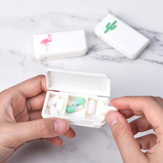 3 Grid Traveling Plastic Mini Case Medicines Tablet Box - Pineapple - Shop N Save