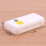 3 Grid Traveling Plastic Mini Case Medicines Tablet Box - Pineapple - Shop N Save