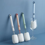 Silicone Long Handle Thermos Glass Cup Cleaning Brush - Blue - Shop N Save