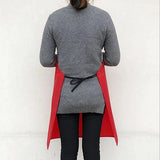 Kitchen Waterproof And Oil Proof Cooking Bib Apron with Pocket (Red) - Shop N Save
