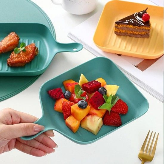 Fruit Tray Food Grade Wear Resistant Plastic Fruit Dessert dark blue - Shop N Save