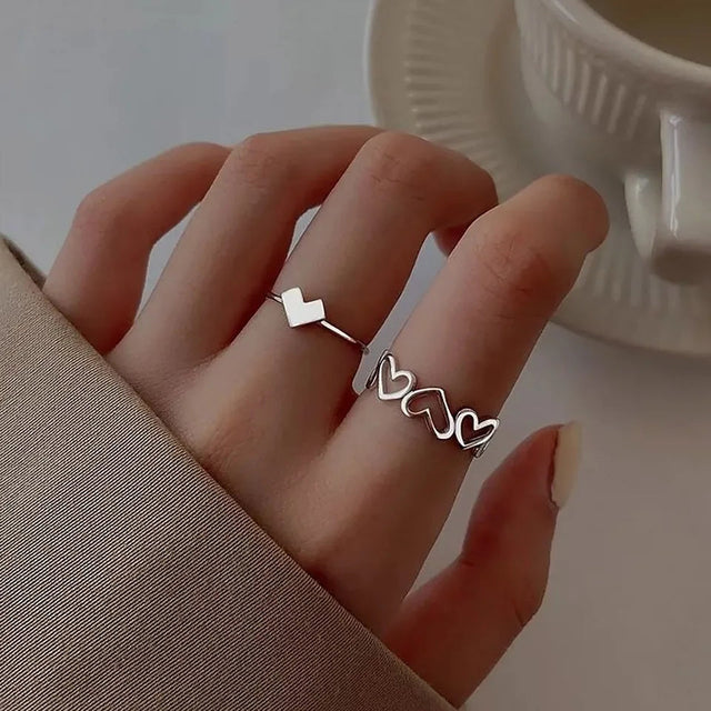 Hollow Love Opening Ring: Fashionable Stainless Steel Toe Ring Design - Shop N Save