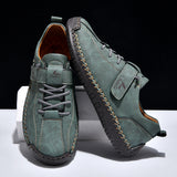 Large-size Mens Short Boots With Hand-stitched Detailing