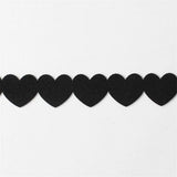 Velvet Peach Heart Necklace Velvet Black