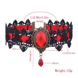 Gothic Crystal Tassel Tattoo Choker Necklace Yellow