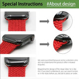 Nylon Loop Strap For Apple Smartwatch Belt Black