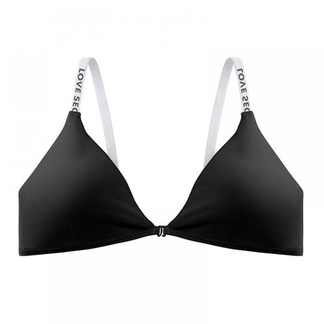 Front Closure Cotton Backless Comfort Bra - Black - Shop N Save