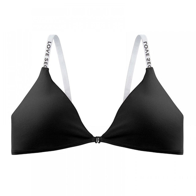 Front Closure Cotton Backless Comfort Bra - Black - Shop N Save