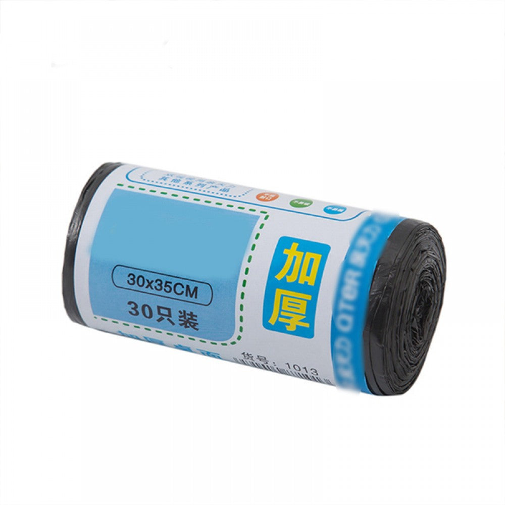 30 Pcs Disposable Garbage Dustbin Bag Shopper Roll Black