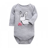 Newborn Long Sleeved Jumpsuit Romper - gray - Shop N Save