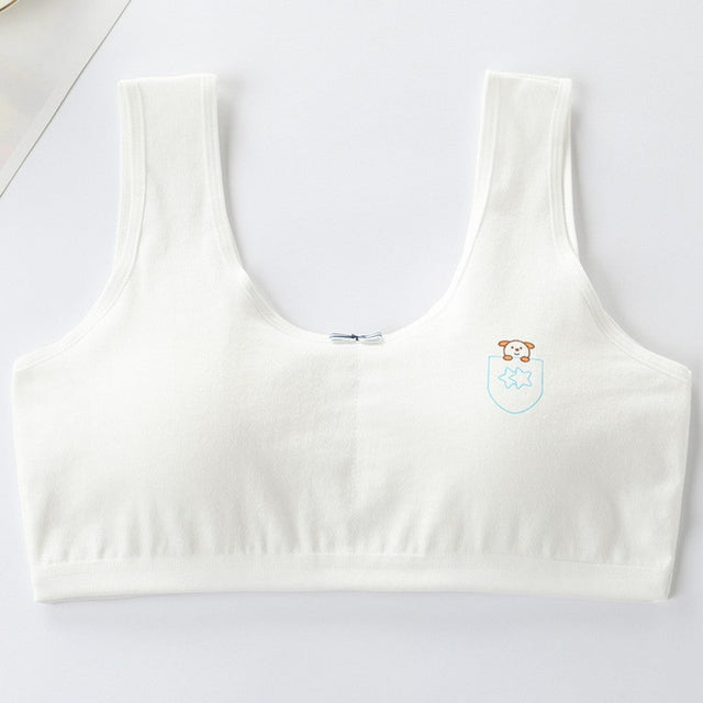 Soft Cotton Printed Bra For Women - White - Shop N Save