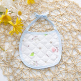 3 PCs Set Multi Pint Baby Bib Pure Cotton New Born Saliva Towel Blue - Shop N Save