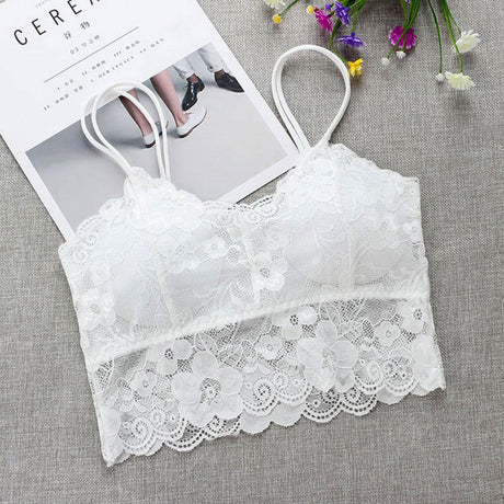 Cross-border supply lace beauty back women Bra - White - Shop N Save