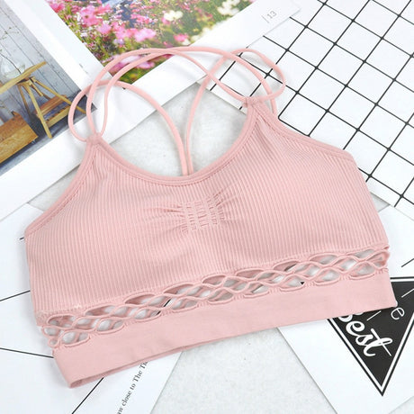 Sports Cross Beauty Bra For Women - Pink - Shop N Save