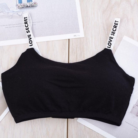 Seamless Bras Detachable Padded Sling Cotton - Black - Shop N Save