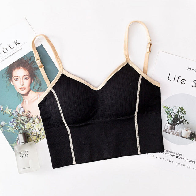 Women Fashion Tube Top Bra Cotton - Black - Shop N Save