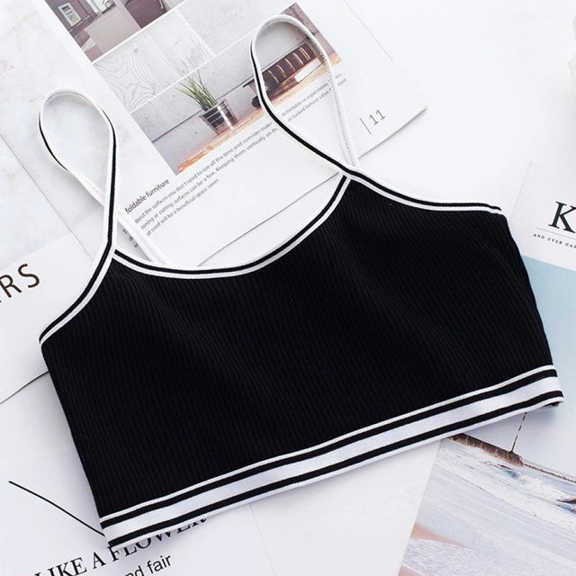 Double Layer Top Bra For Women - Black - Shop N Save