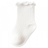 Newborn Thin Mesh Breathable Combed Cotton Lace Socks - White - Shop N Save