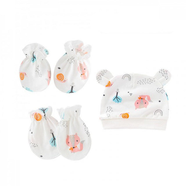 Newborn Baby Cap Anti-Scratch Gloves Foot Cover - Shop N Save