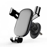 Air Vent Car Phone Holder - Round Shape Strong Grip Air Outlets Ball Head Car Mount Bracket Mobile Holder For All Type Of Car - Black
