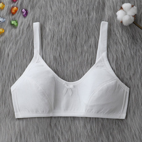 Girls Soft Bra for Teenagers Wire Free - White - Shop N Save