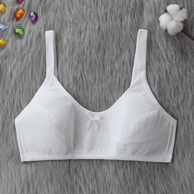 Girls Soft Bra for Teenagers Wire Free - White - Shop N Save