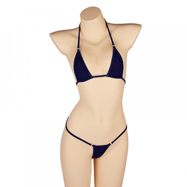 Women Micro Thong Underwear Bra Micro Bikini Brazilian Black - Shop N Save