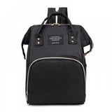 Mommy Baby Diaper Bag - Large Capacity Trendy Nylon Waterproof New Born Fashion Backpack Handbag Multi Functional Outing Bag - Black - Shop N Save