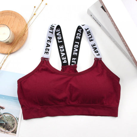 Sports Cross Beauty Bra For Women - Wine Red - Shop N Save