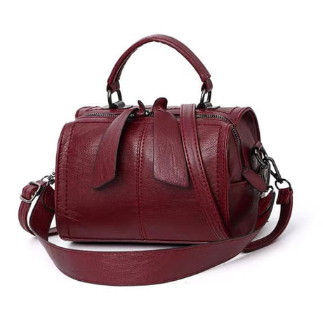 Maroon Bow Handbag: Stylish, Soft, Versatile, Office Fashion Charm - Shop N Save