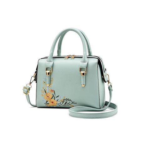 Elegant Floral Sea Green Handbag: Stylish, Functional, Chic Design - Shop N Save