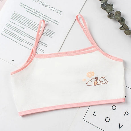 Soft Cotton Student Girl Bra Cartoon - Pink - Shop N Save
