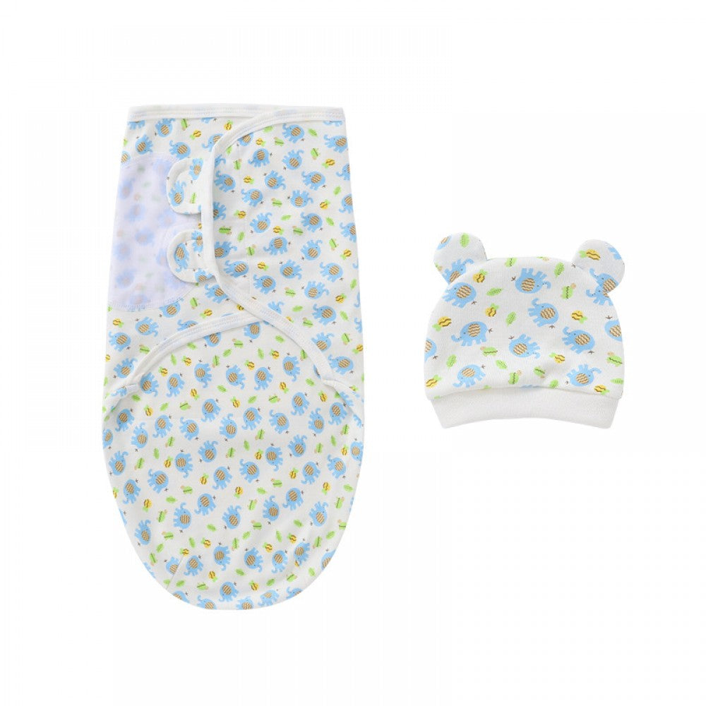 Newborn Swaddle Sleeping Bag Baby Cocoon Hug Quilt Hat Suit Baby Wrap Blanket - Shop N Save
