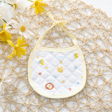 3 PCs Set Multi Pint Baby Bib Pure Cotton New Born Saliva Towel Light Yellow - Shop N Save