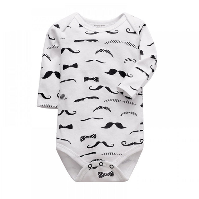Newborn Long Sleeved Jumpsuit Romper - white - Shop N Save