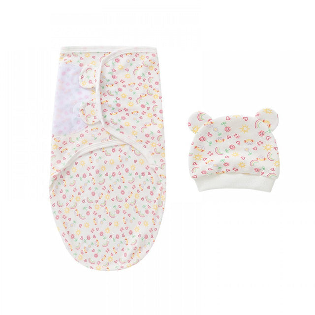 Newborn Swaddle Sleeping Bag Baby Cocoon Hug Quilt Hat Suit Baby Wrap Blanket - Shop N Save