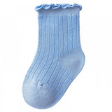 Newborn Thin Mesh Breathable Combed Cotton Lace Socks - Blue - Shop N Save