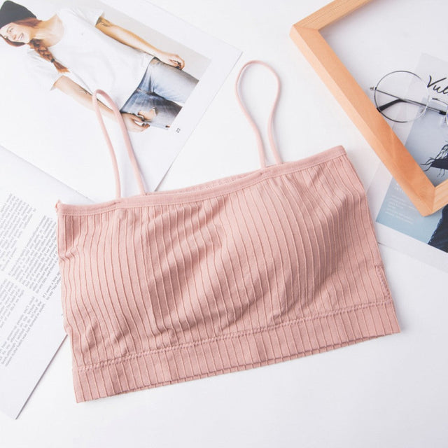 Korean Version Soft Cotton Bra For Women - Pink - Shop N Save